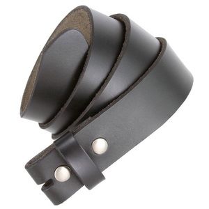 Black genuine leather snap on belt all sizes NWT